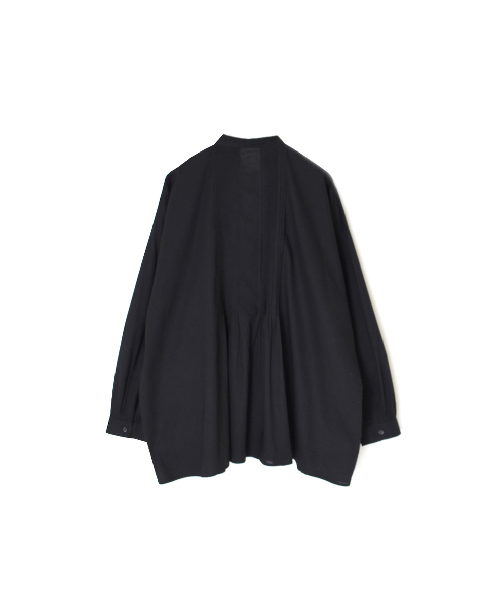 NSL25561(シャツ) 60s CAMBRIC PLAIN BANDED COLLAR PINTUCK SHIRT