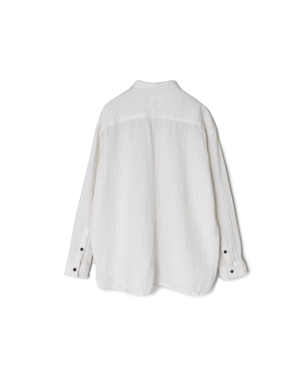 INAM2552GPD (シャツ) DOUBLE GAUZE PLAIN UTILITY REGULAR COLLAR SHIRTS