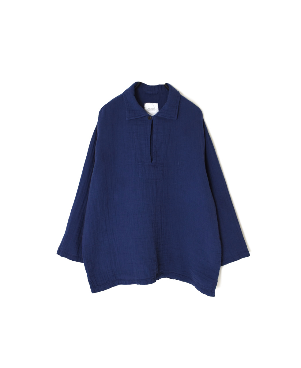 INAM2562GPD (シャツ) DOUBLE GAUZE PLAIN SKIPPER SHIRTS