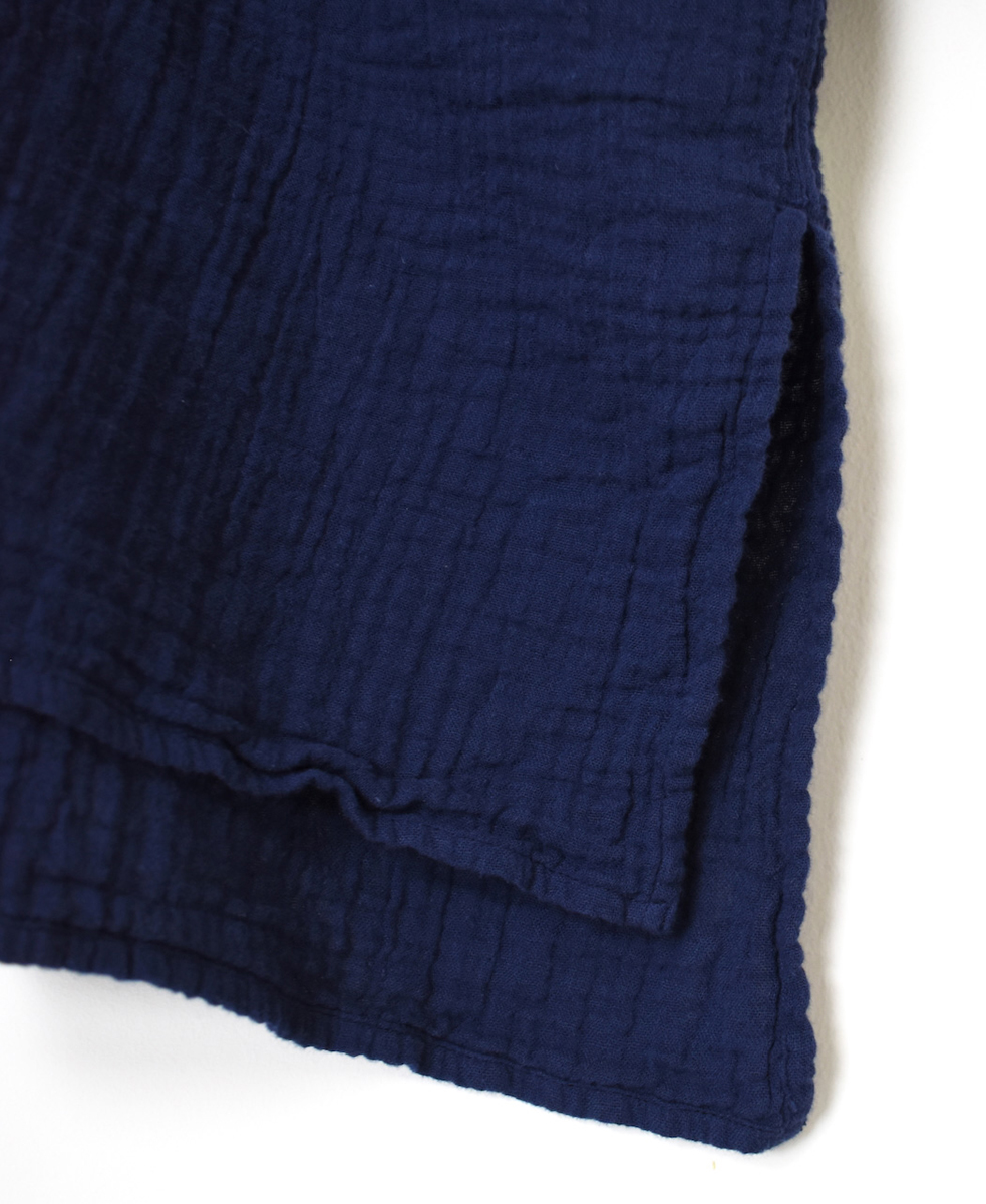 INAM2563GPD (ロングシャツ) DOUBLE GAUZE PLAIN UTILITY BANDED COLLAR SHIRTS