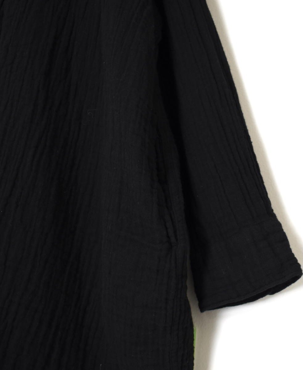 INAM2563GPD (ロングシャツ) DOUBLE GAUZE PLAIN UTILITY BANDED COLLAR SHIRTS