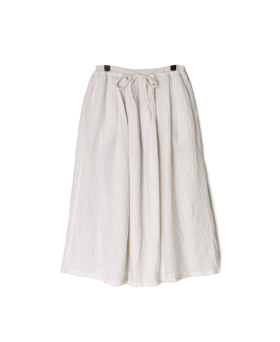 INAM2564GPD (スカート) DOUBLE GAUZE PLAIN EASY GATHERED SKIRT