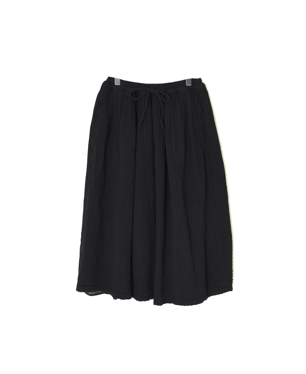 INAM2564GPD (スカート) DOUBLE GAUZE PLAIN EASY GATHERED SKIRT