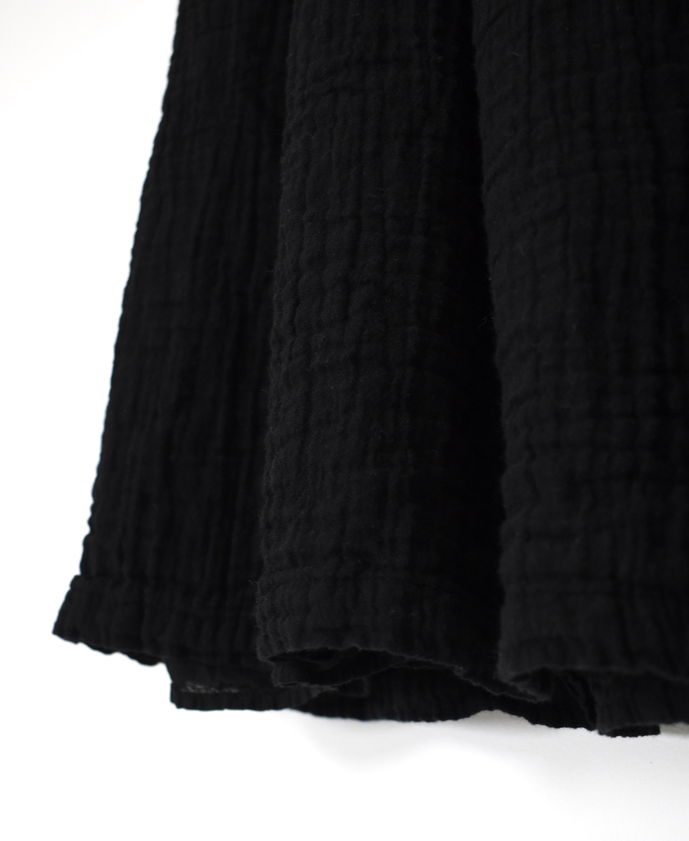 INAM2564GPD (スカート) DOUBLE GAUZE PLAIN EASY GATHERED SKIRT