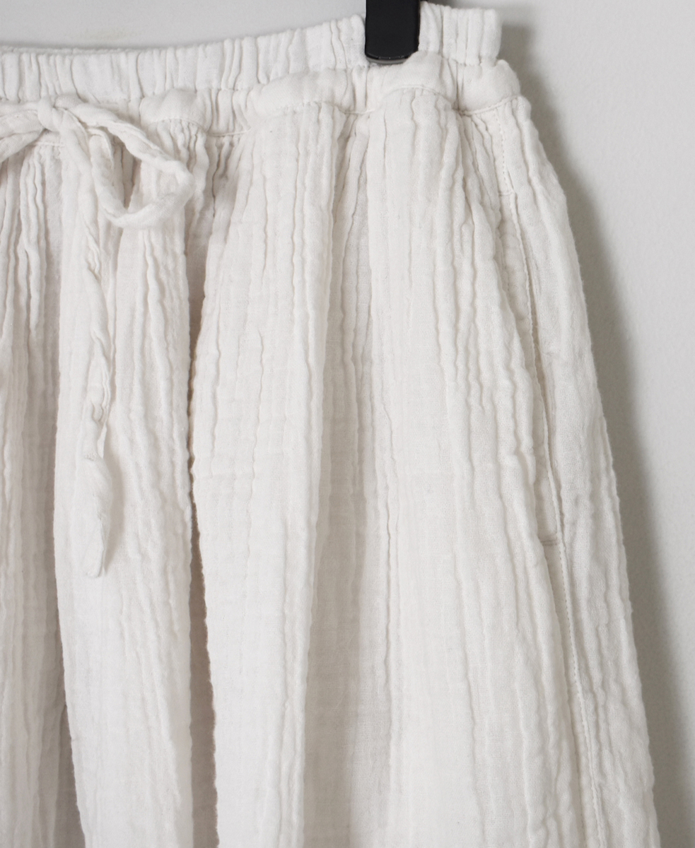 INAM2564GPD (スカート) DOUBLE GAUZE PLAIN EASY GATHERED SKIRT