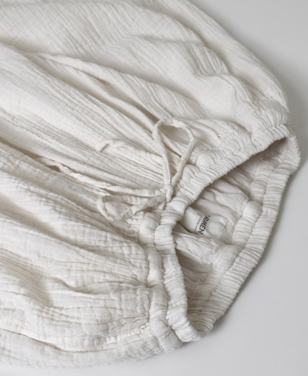 INAM2564GPD (スカート) DOUBLE GAUZE PLAIN EASY GATHERED SKIRT