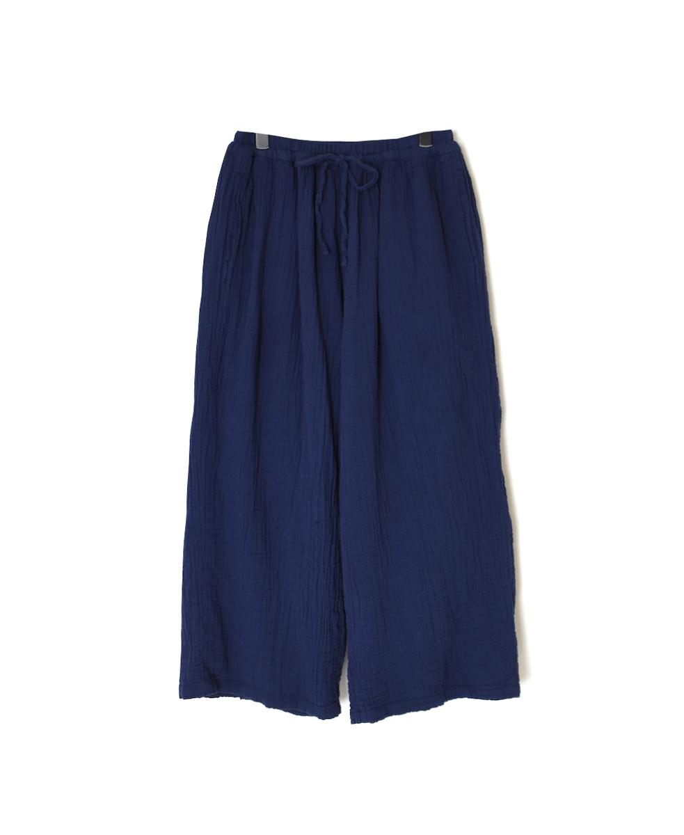 INAM2565GPD (パンツ) DOUBLE GAUZE PLAIN GATHERED EASY PANTS WITH LINING