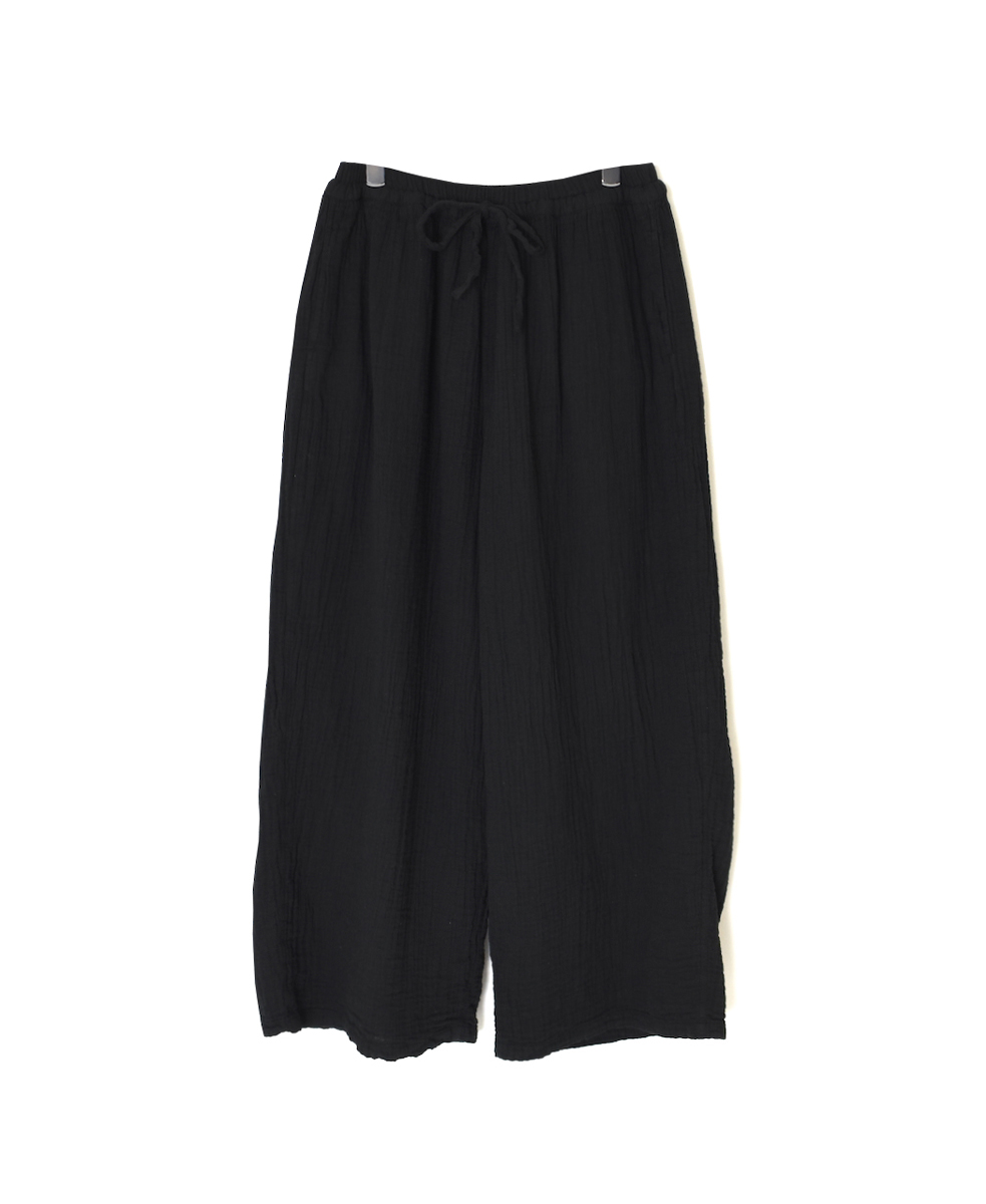 INAM2565GPD (パンツ) DOUBLE GAUZE PLAIN GATHERED EASY PANTS WITH LINING