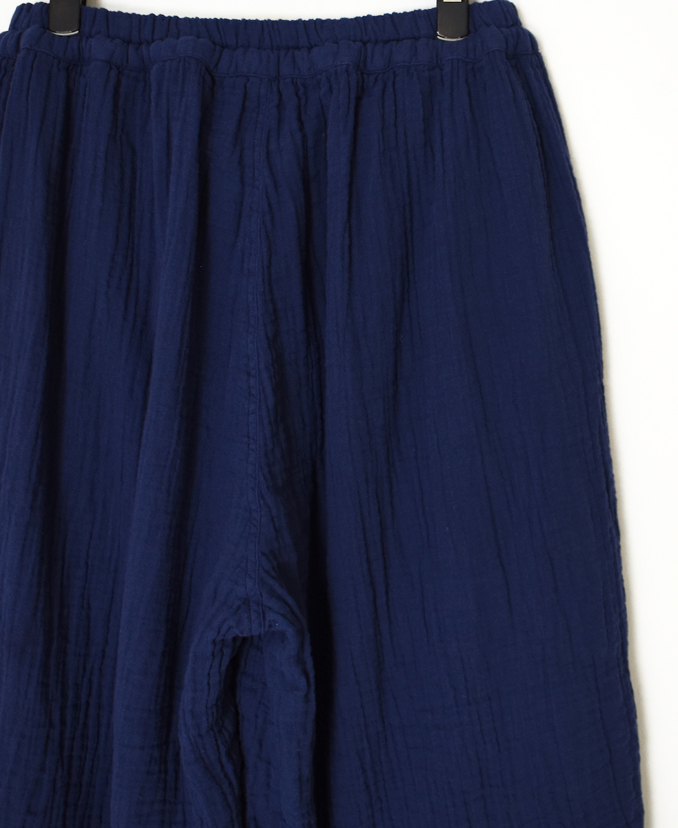 INAM2565GPD (パンツ) DOUBLE GAUZE PLAIN GATHERED EASY PANTS WITH LINING