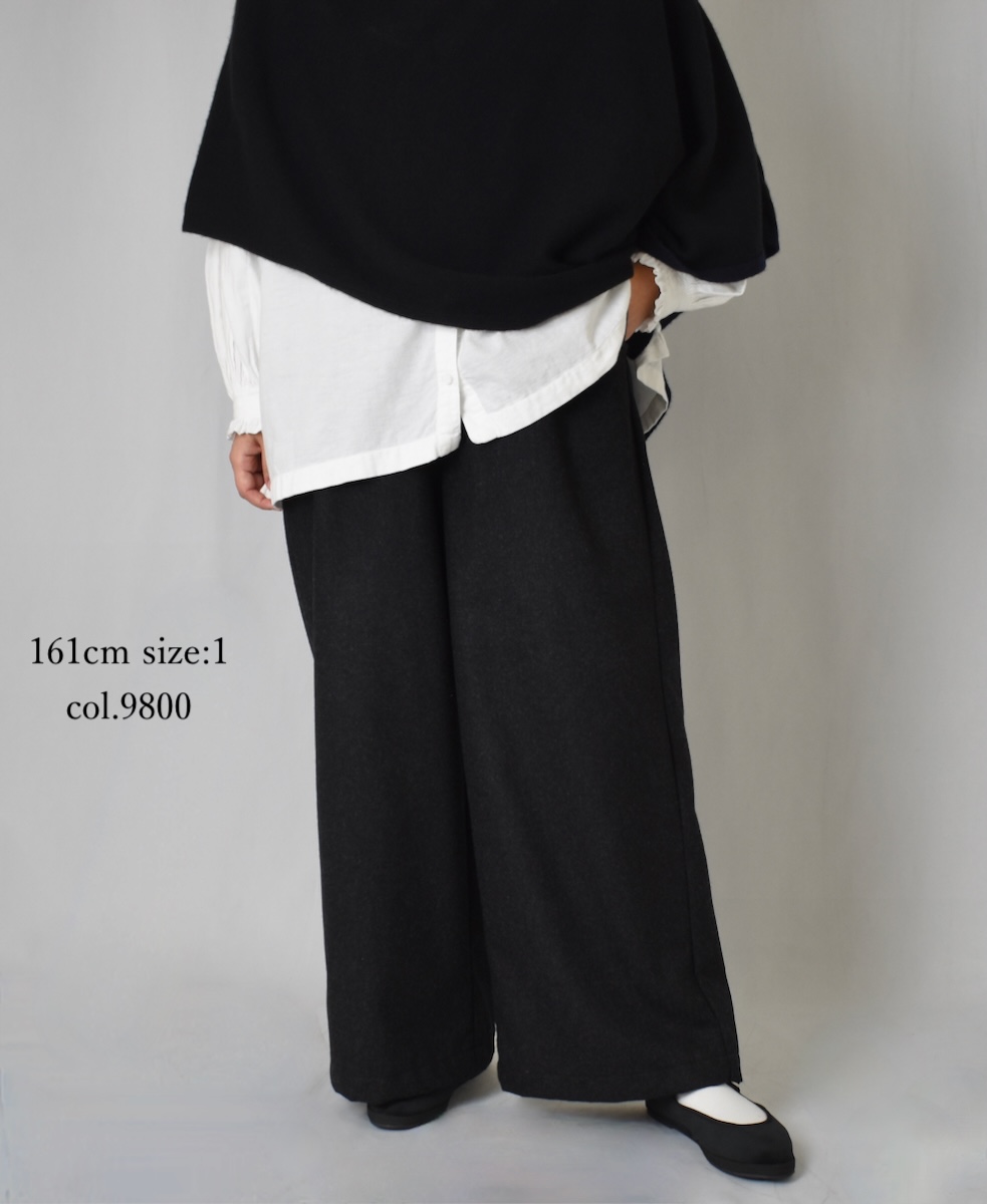 GNMDS2052WF(パンツ) WOOL FLANNEL EASY WIDE PANTS