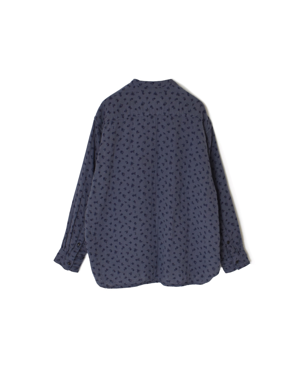 INAM2561GFD (シャツ) DOUBLE GAUZE FLOWER PRINT UTILITY BANDED COLLAR SHIRTS