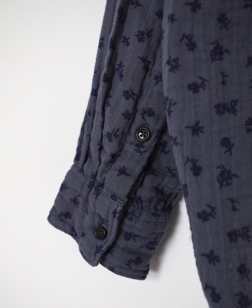 INAM2561GFD (シャツ) DOUBLE GAUZE FLOWER PRINT UTILITY BANDED COLLAR SHIRTS
