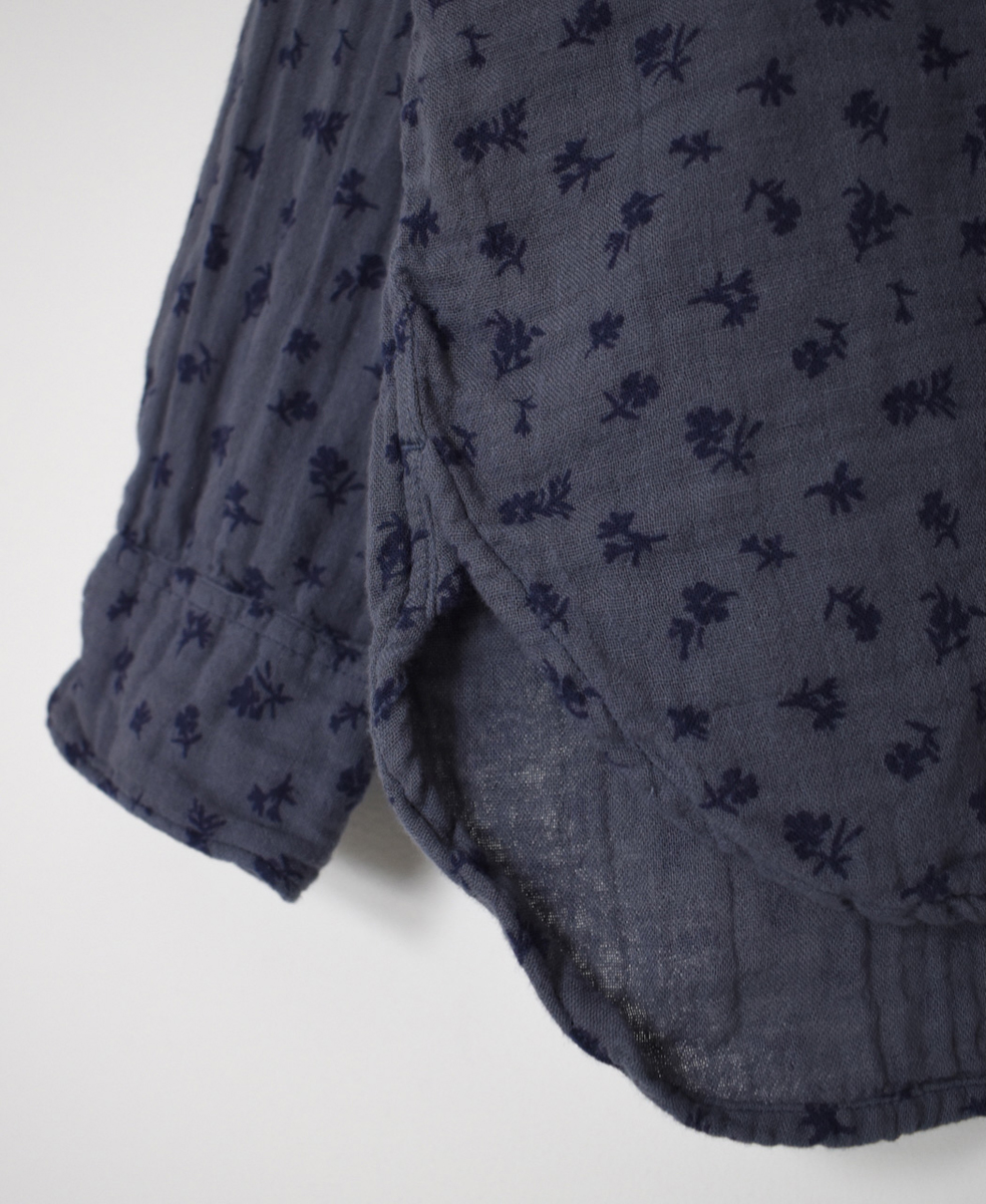 INAM2561GFD (シャツ) DOUBLE GAUZE FLOWER PRINT UTILITY BANDED COLLAR SHIRTS