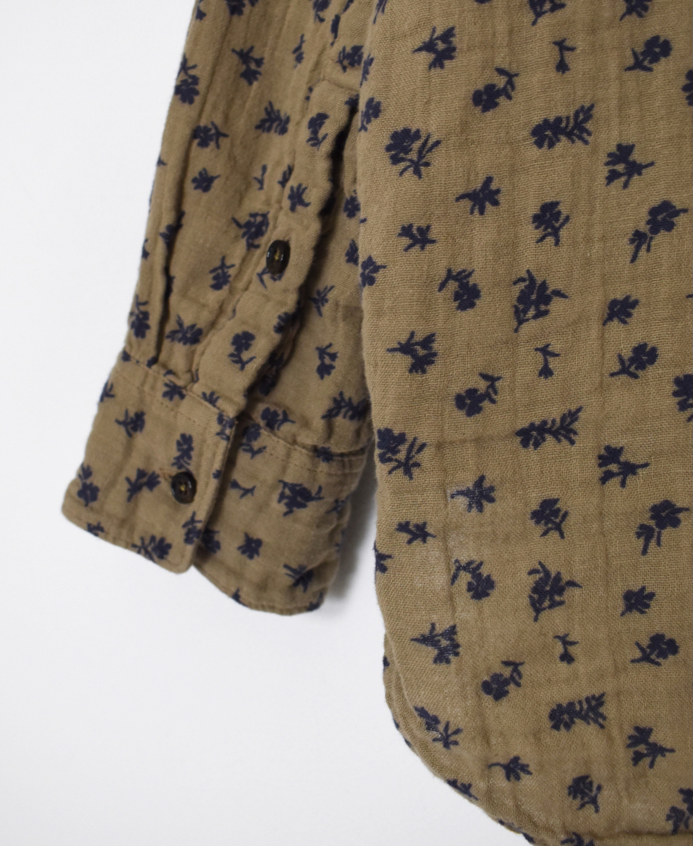 INAM2561GFD (シャツ) DOUBLE GAUZE FLOWER PRINT UTILITY BANDED COLLAR SHIRTS