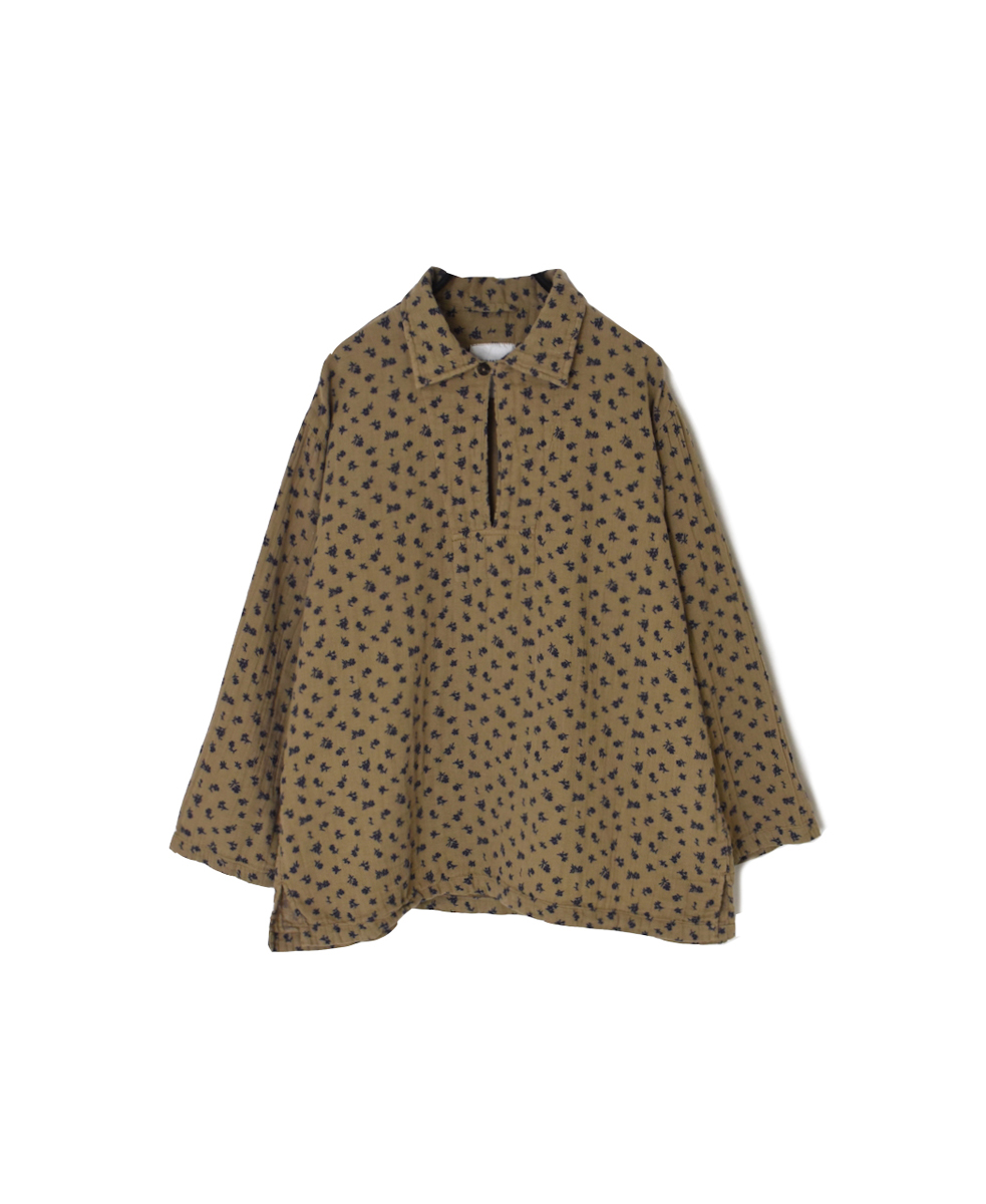 INAM2562GFD (シャツ) DOUBLE GAUZE FLOWER PRINT SKIPPER SHIRTS