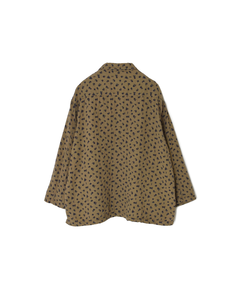 INAM2562GFD (シャツ) DOUBLE GAUZE FLOWER PRINT SKIPPER SHIRTS