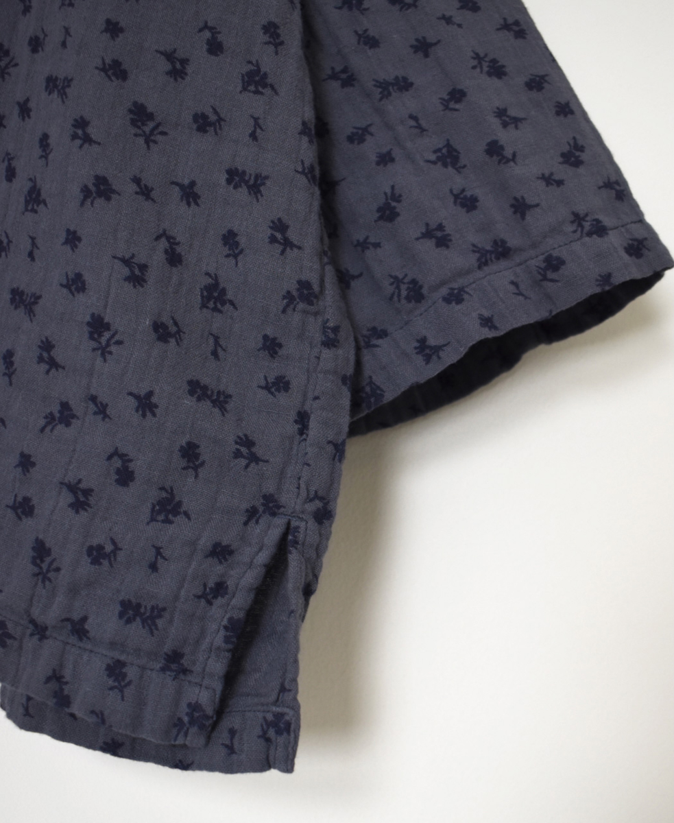 INAM2562GFD (シャツ) DOUBLE GAUZE FLOWER PRINT SKIPPER SHIRTS