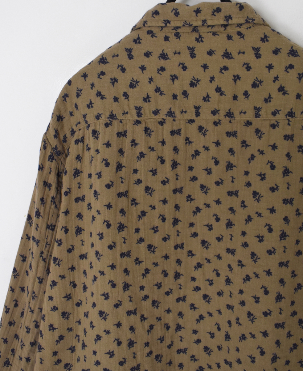 INAM2562GFD (シャツ) DOUBLE GAUZE FLOWER PRINT SKIPPER SHIRTS