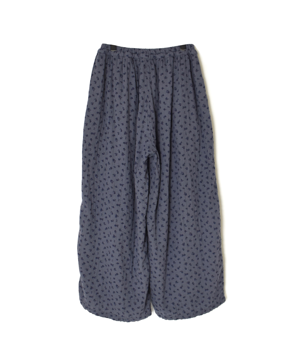 INAM2565GFD (パンツ) DOUBLE GAUZE FLOWER PRINT GATHERED EASY PANTS WITH LINING