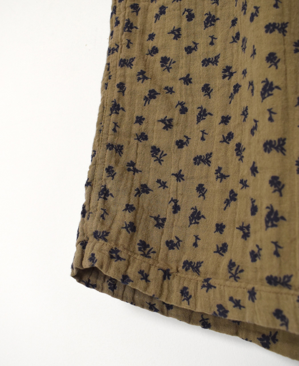 INAM2565GFD (パンツ) DOUBLE GAUZE FLOWER PRINT GATHERED EASY PANTS WITH LINING
