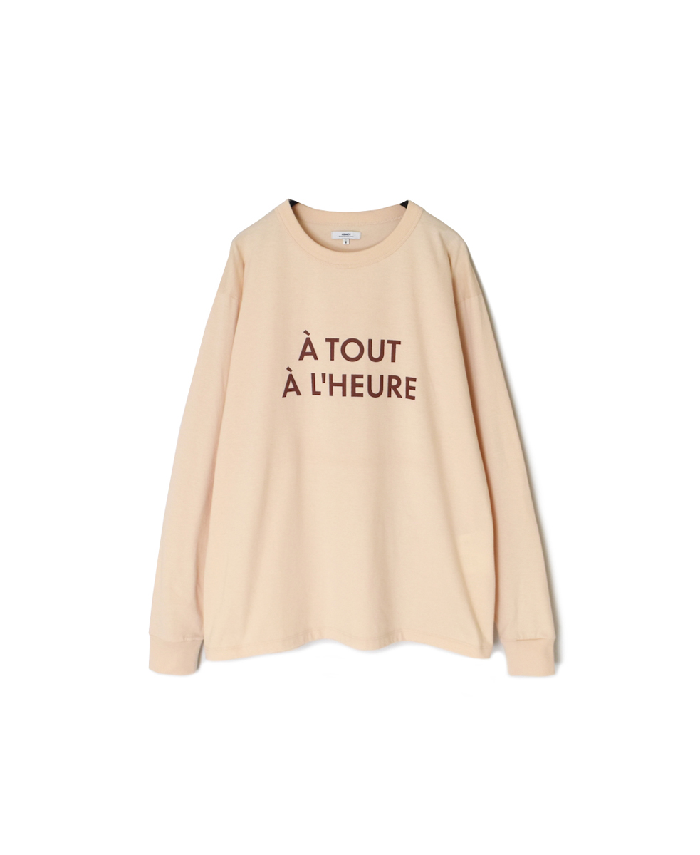 NFA2351P45(Tシャツ) "A TOUT"COTTON JERSEY CREW NECK OVERSIZE L/SL T WITH CUFF