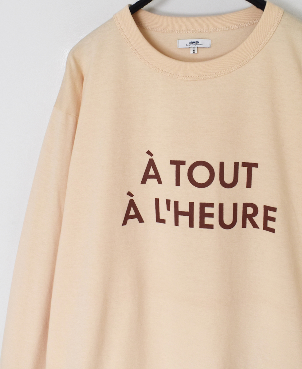 NFA2351P45(Tシャツ) "A TOUT"COTTON JERSEY CREW NECK OVERSIZE L/SL T WITH CUFF