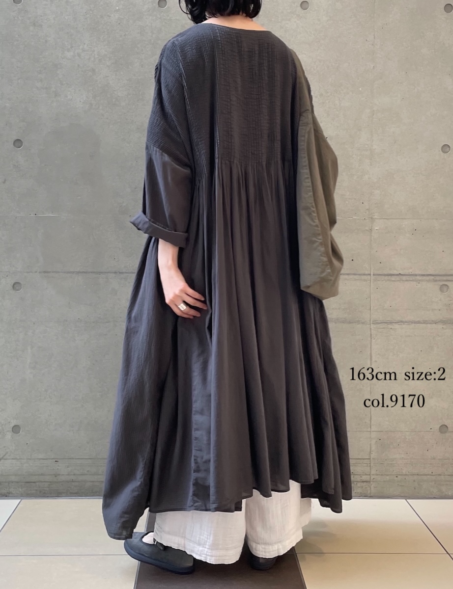 INAM2565GPD (パンツ) DOUBLE GAUZE PLAIN GATHERED EASY PANTS WITH LINING
