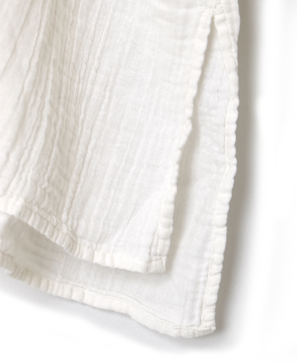 INAM2563GPD (ロングシャツ) DOUBLE GAUZE PLAIN UTILITY BANDED COLLAR SHIRTS
