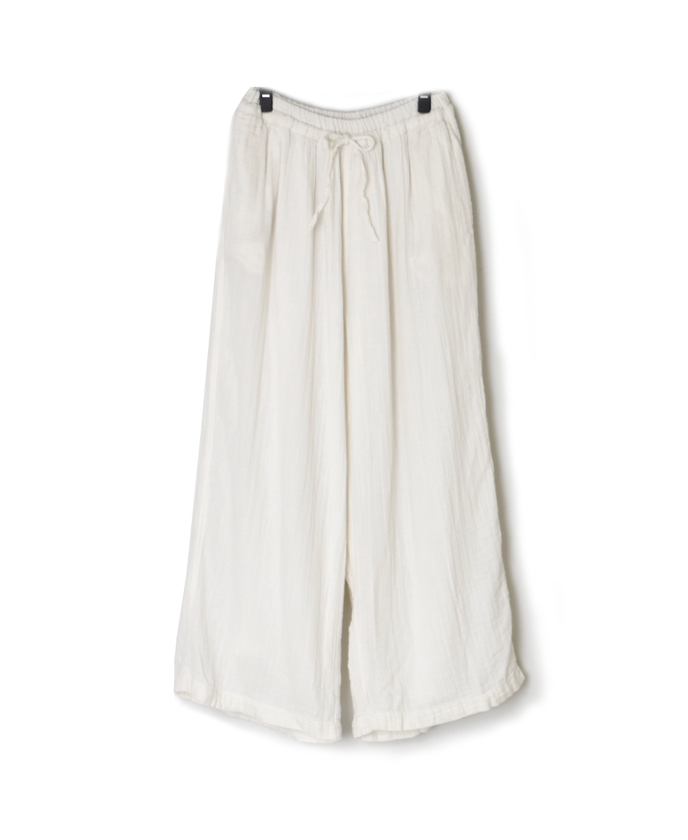 INAM2565GPD (パンツ) DOUBLE GAUZE PLAIN GATHERED EASY PANTS WITH LINING