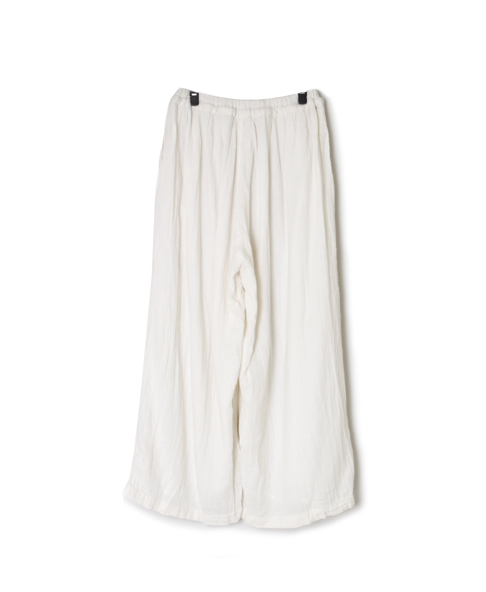 INAM2565GPD (パンツ) DOUBLE GAUZE PLAIN GATHERED EASY PANTS WITH LINING