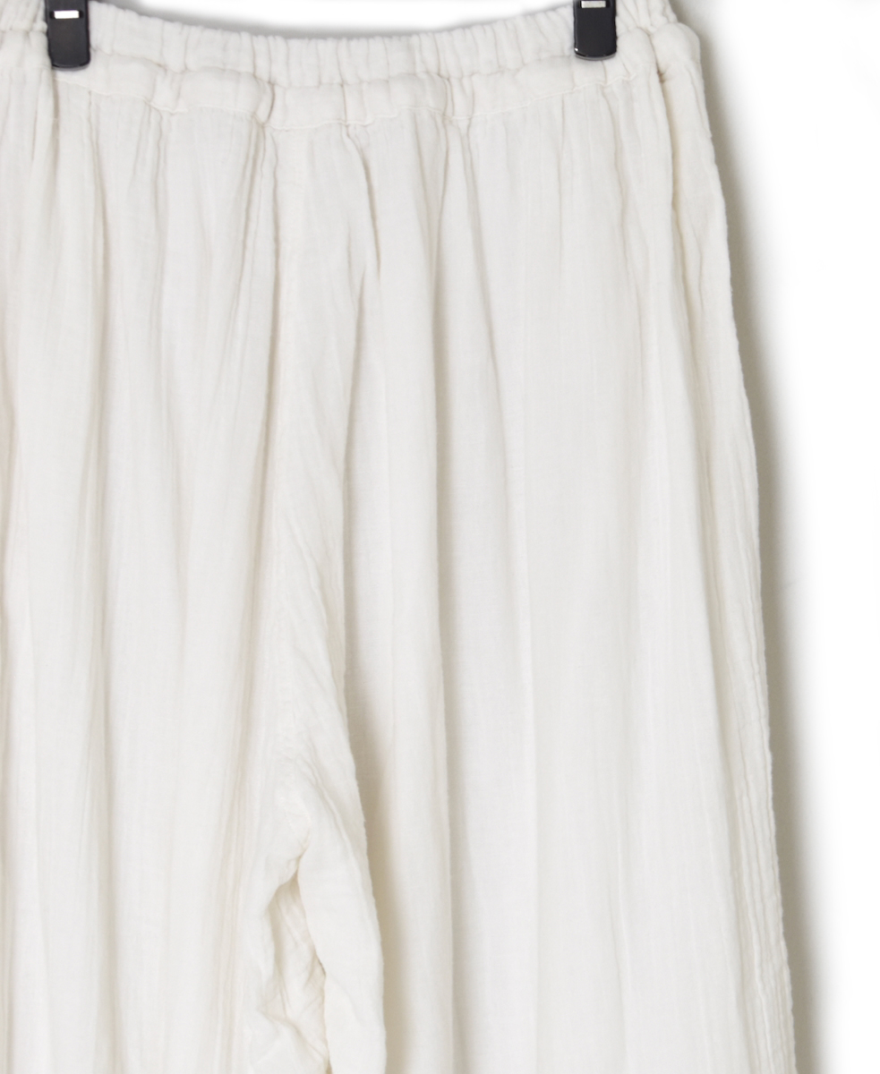 INAM2565GPD (パンツ) DOUBLE GAUZE PLAIN GATHERED EASY PANTS WITH LINING