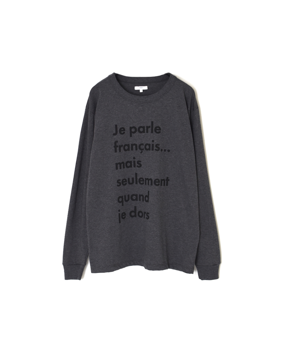 NFA2351P46(Tシャツ) "JE PARLE"COTTON JERSEY CREW NECK OVERSIZE L/SL T WITH CUFF