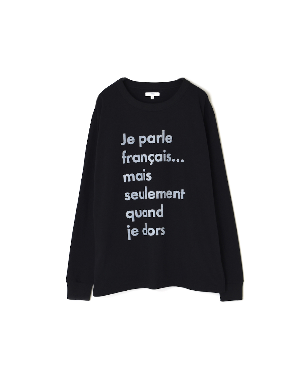 NFA2351P46(Tシャツ) "JE PARLE"COTTON JERSEY CREW NECK OVERSIZE L/SL T WITH CUFF