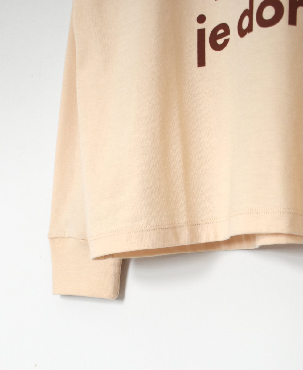 NFA2351P46(Tシャツ) "JE PARLE"COTTON JERSEY CREW NECK OVERSIZE L/SL T WITH CUFF
