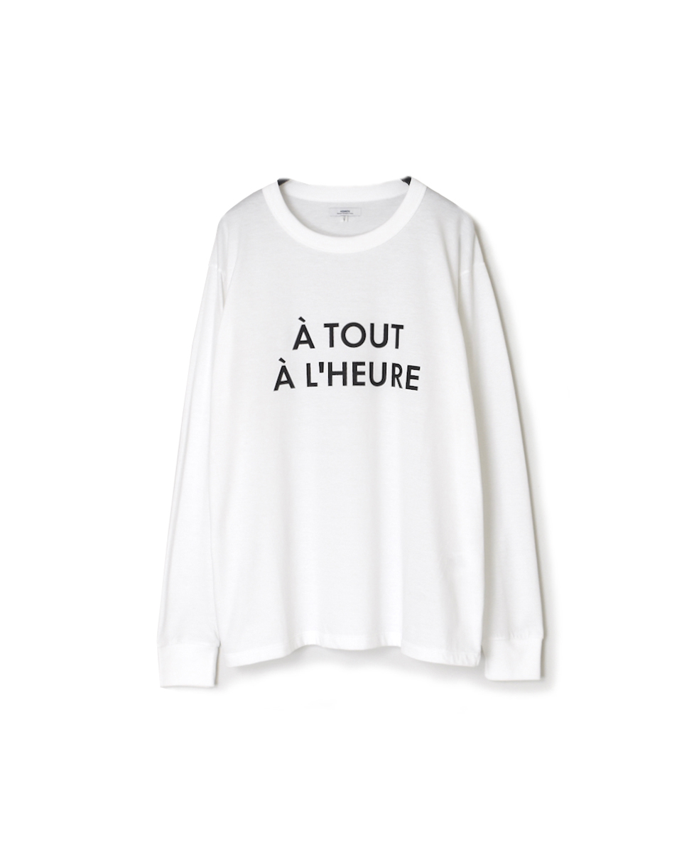 NFA2351P45(Tシャツ) "A TOUT"COTTON JERSEY CREW NECK OVERSIZE L/SL T WITH CUFF