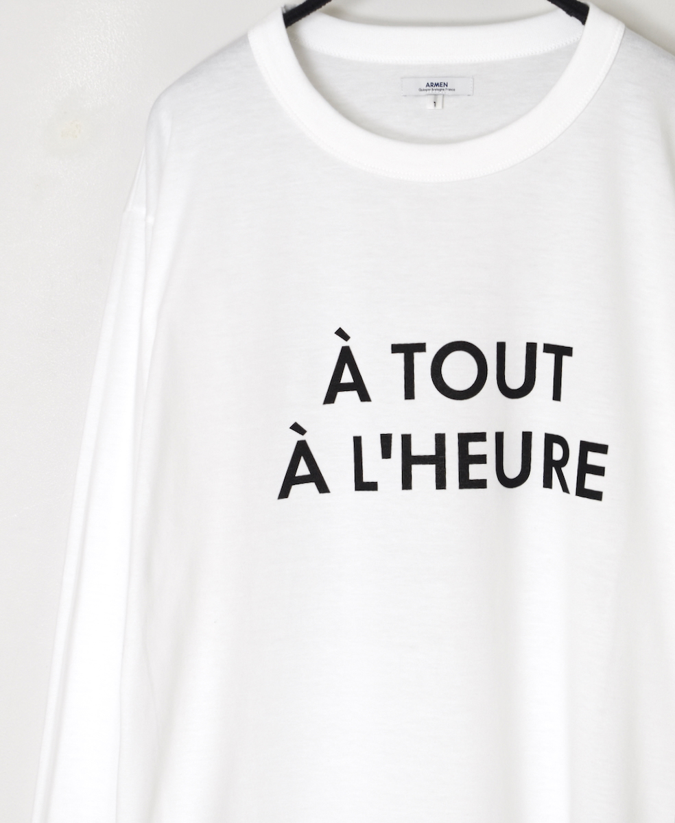 NFA2351P45(Tシャツ) "A TOUT"COTTON JERSEY CREW NECK OVERSIZE L/SL T WITH CUFF
