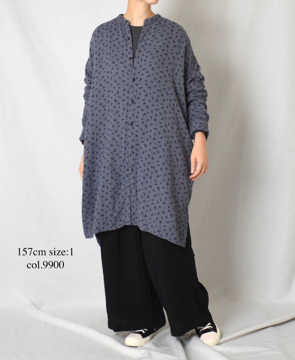 INAM2565GPD (パンツ) DOUBLE GAUZE PLAIN GATHERED EASY PANTS WITH LINING