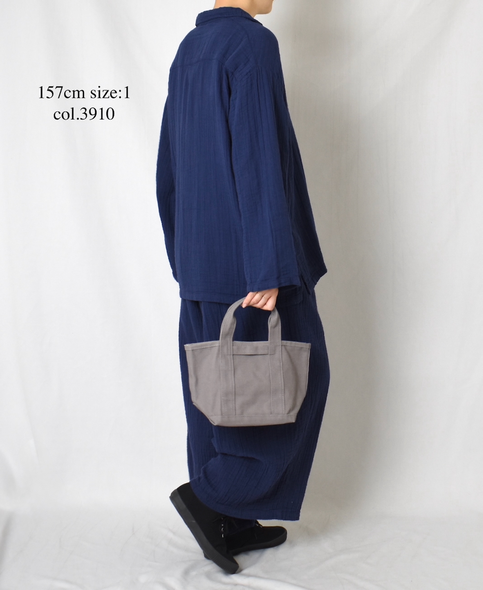 INAM2565GPD (パンツ) DOUBLE GAUZE PLAIN GATHERED EASY PANTS WITH LINING