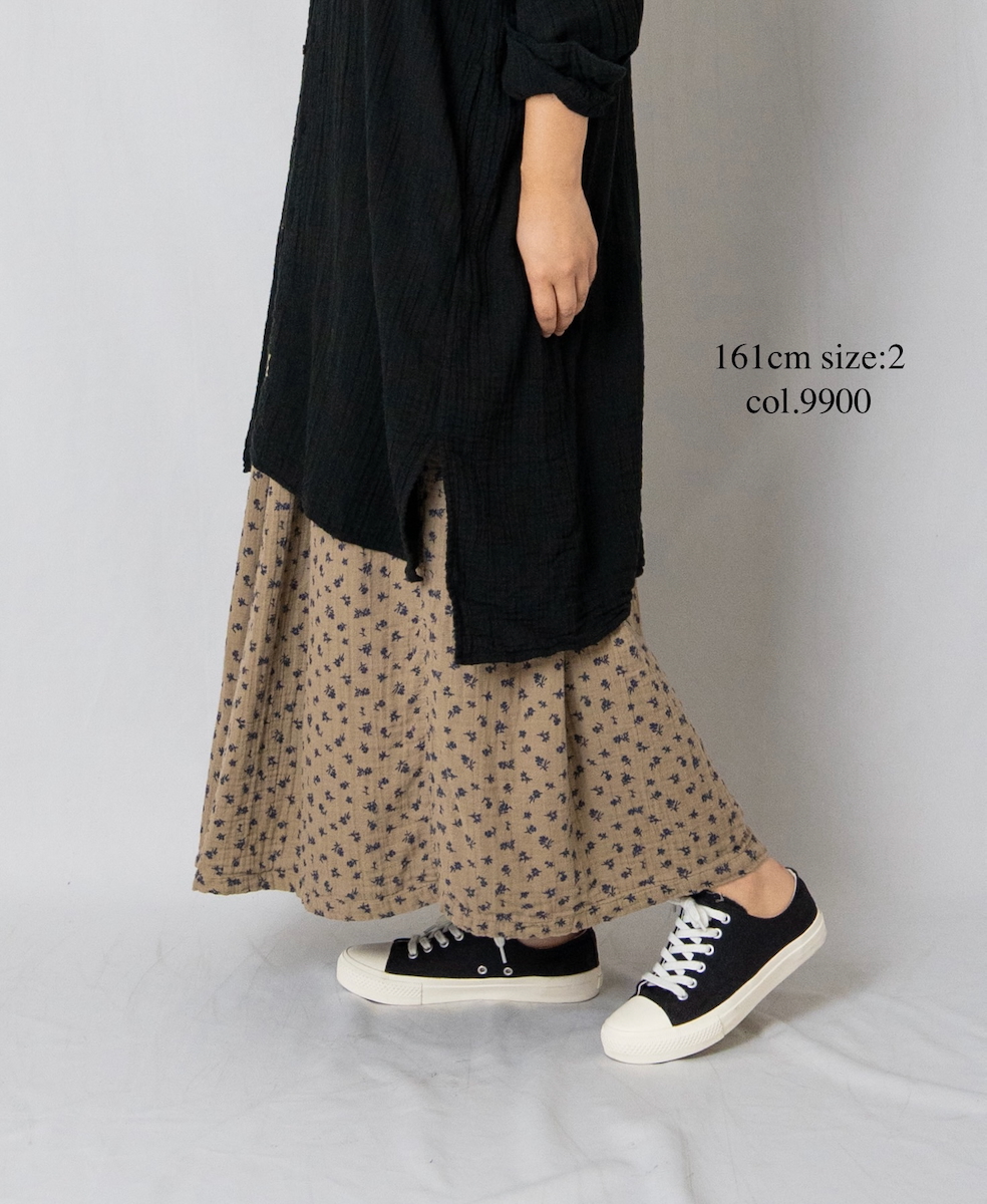 INAM2563GPD (ロングシャツ) DOUBLE GAUZE PLAIN UTILITY BANDED COLLAR SHIRTS