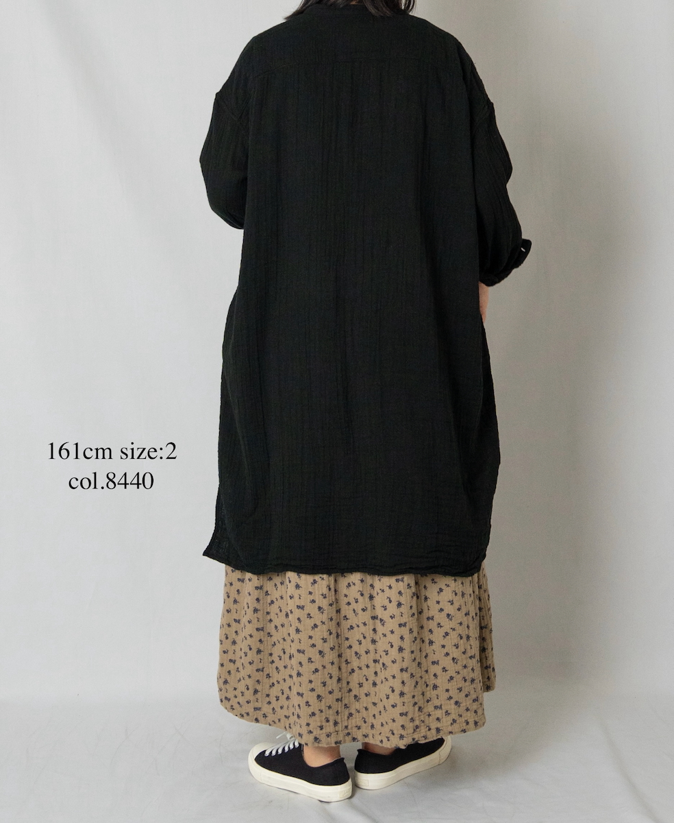 INAM2564GFD (スカート) DOUBLE GAUZE FLOWER PRINT EASY GATHERED SKIRT