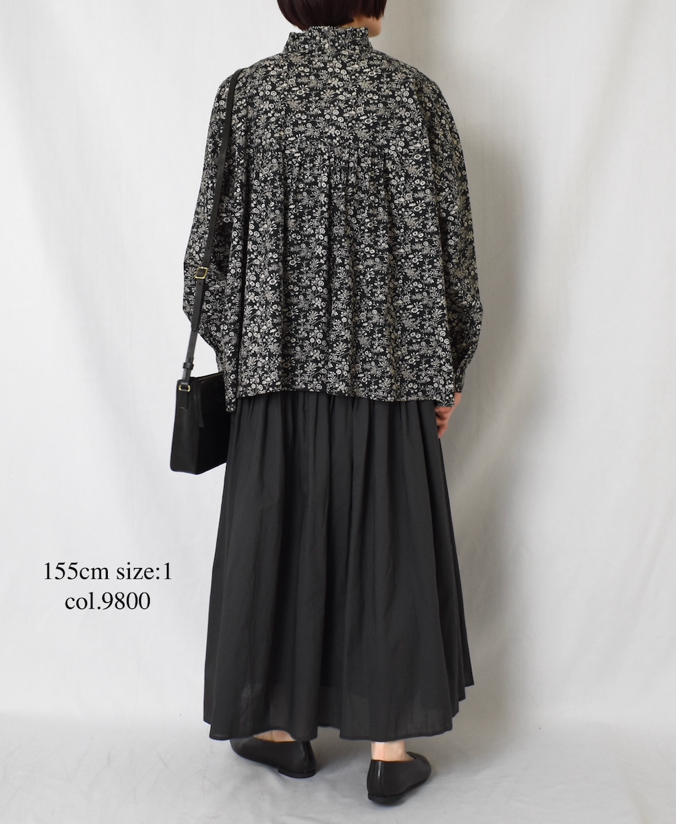NMDS25525(スカート) 60s ORGANIC CAMBRIC PLAIN PINTUCK FLARED SKIRT