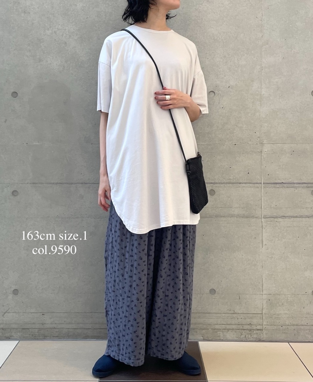 INAM2565GFD (パンツ) DOUBLE GAUZE FLOWER PRINT GATHERED EASY PANTS WITH LINING