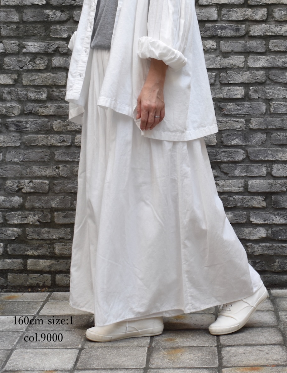 INMDS25702W(パンツ) TWILL COTTON KHADI PLAIN(WASH) GATHERED CULOTTES