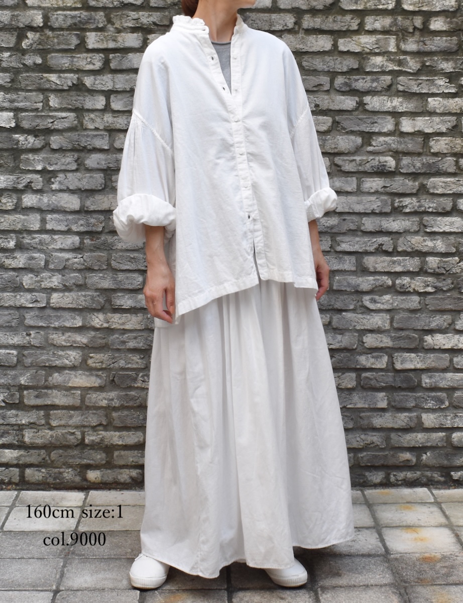 INMDS25702W(パンツ) TWILL COTTON KHADI PLAIN(WASH) GATHERED CULOTTES