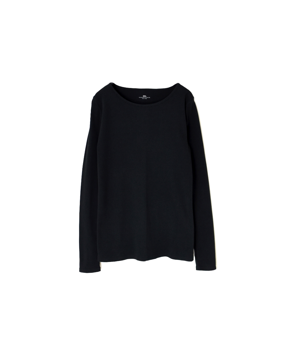 GNSL25561(Tシャツ) COMBED COTTON TELECO BOAT-NECK L/SL TEE
