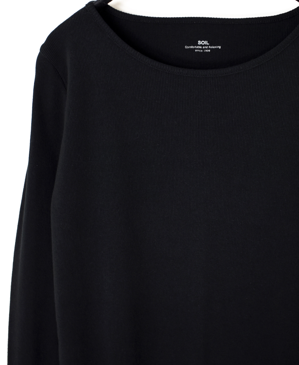GNSL25561(Tシャツ) COMBED COTTON TELECO BOAT-NECK L/SL TEE