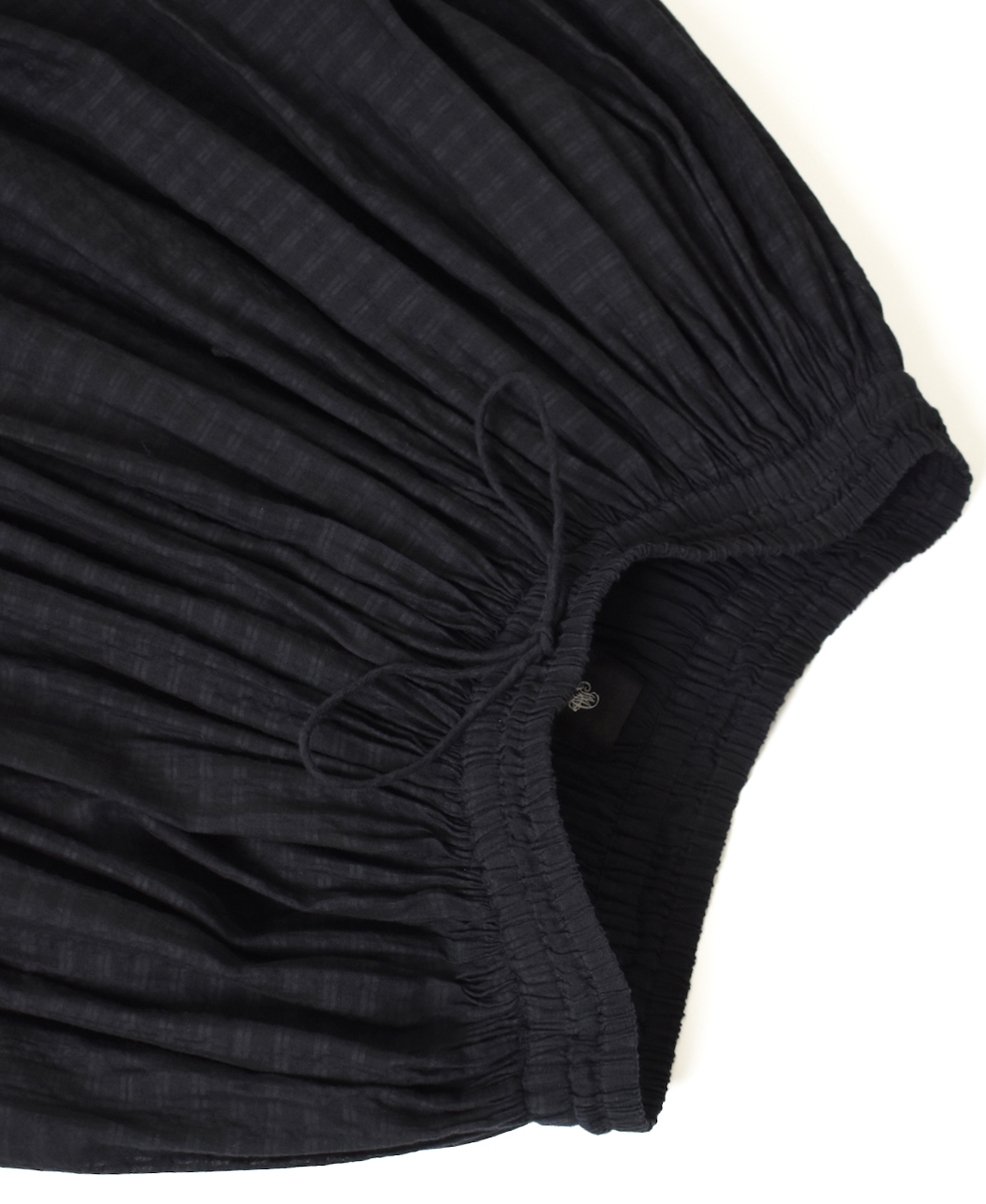 INMDS25715(スカート) HANDWOVEN COTTON/SILK SELF CHECK GATHERED SKIRT