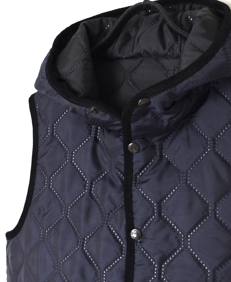 NAM2351PP (ベスト) POLY×POLY HEAT QUILT HOODED VEST