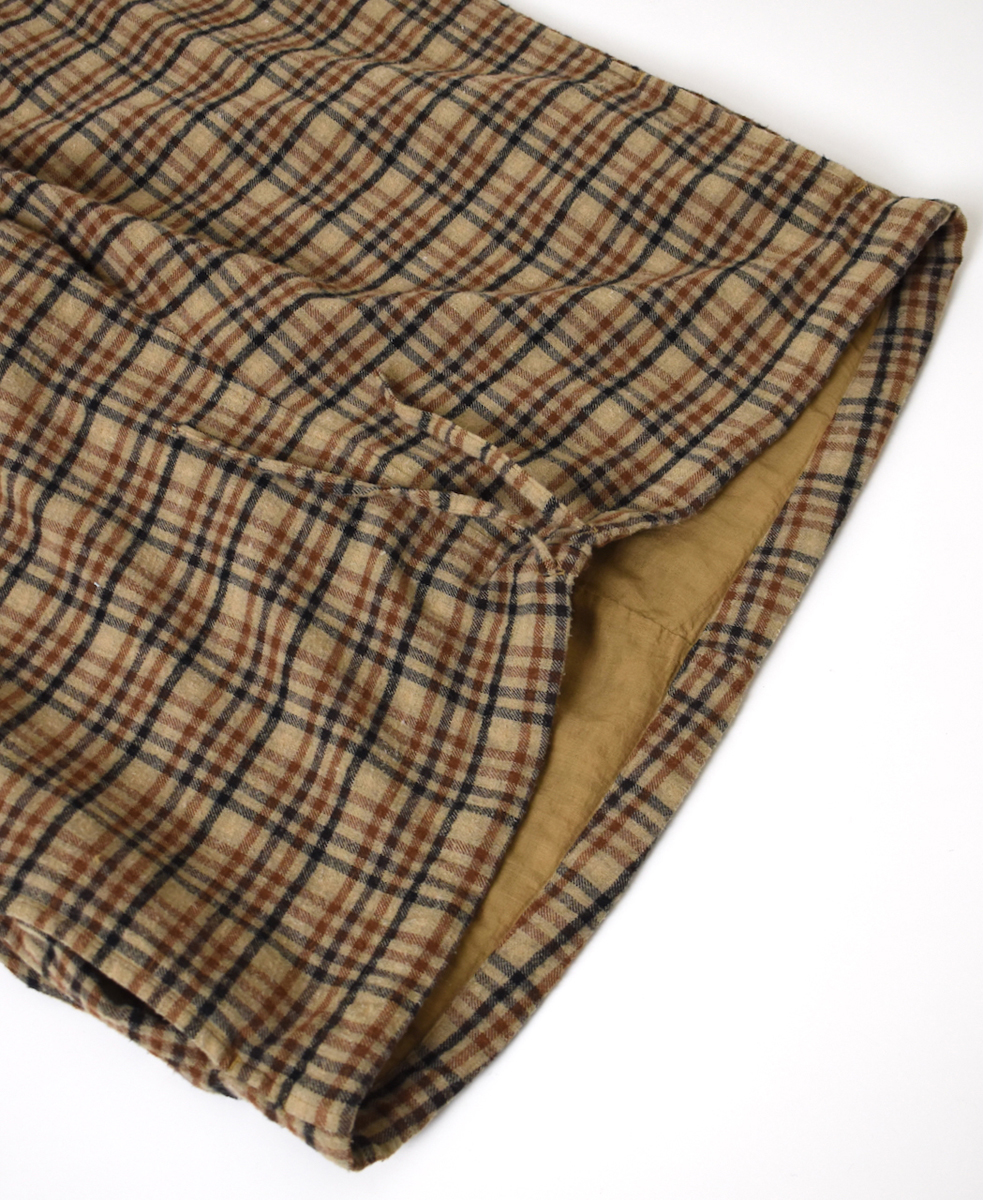 INHT2565CKD(パンツ) COTTON CHECK OVERDYE EASY PANTS