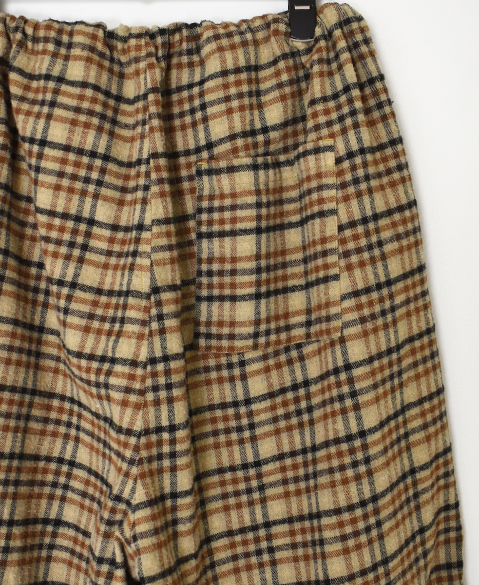 INHT2565CKD(パンツ) COTTON CHECK OVERDYE EASY PANTS